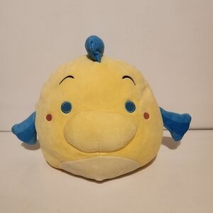 Like New 9” Disney Squishmallow Flounder from The Little Mermaid Plush